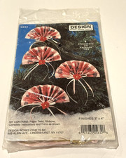 Design Works Crafts Christmas Ornament Kit 5632 Floral Fans Flowers Craft NEW
