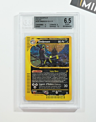 Pokemon BGS 6.5 Umbreon #H29 Holo Aquapolis 2003 Italian