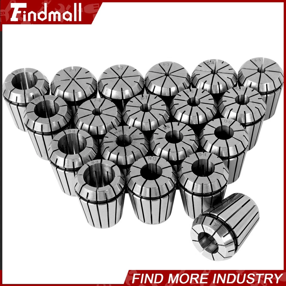 ER32 Metric Precision Spring Collet Set 2-20mm 19pcs for CNC Engraving Milling - Image 3 of 4