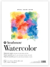 200 Series Watercolor Paper, Tape Bound Pad, 11X15 Inches, 15 Sheets (90Lb/190G)