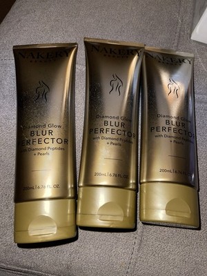 NEW! (3) NAKERY DIAMOND GLOW BLUR PERFECTION W DIAMOND PEPTIDES + PEARLS 200 ML