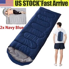 2PCS Thick Adult Cold Weather Sleeping Bag For Big  Tall Waterproof Winter Bags