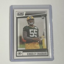 Panini 2022 Score Rookie Kingsley Enagbare #318 Green Bay Packers Football Card. rookie card picture