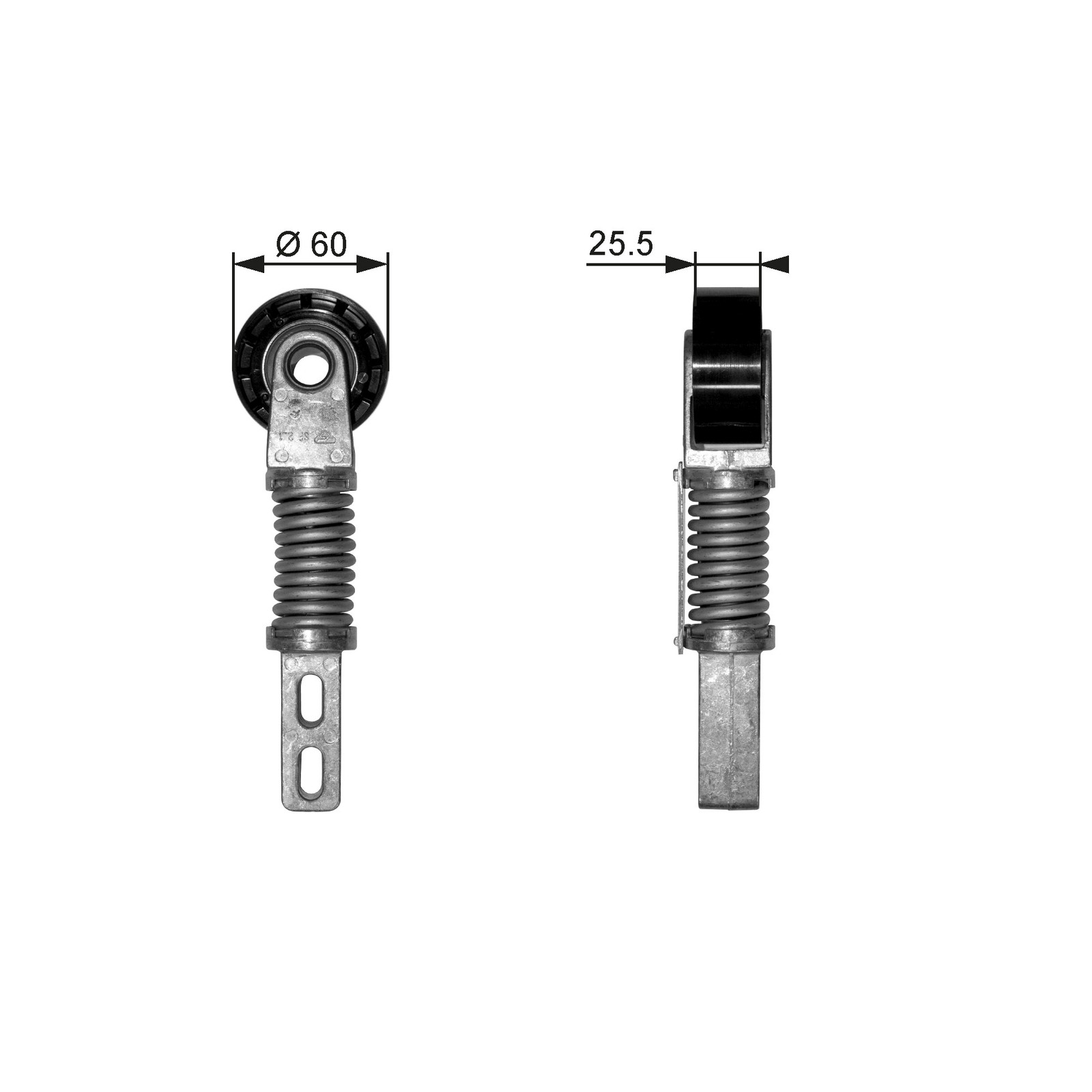 GATES T38355 Belt Tensioner, V-ribbed belt for RENAULT