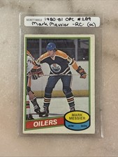 1980-81 O Pee Chee 289 Mark Messier Edmonton Oilers Rookie Card Creaseless. rookie card picture