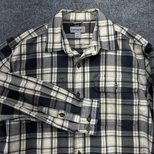 Carhartt Hubbard Flannel Mens MEDIUM Button Up Long Sleeve Shirt 103348