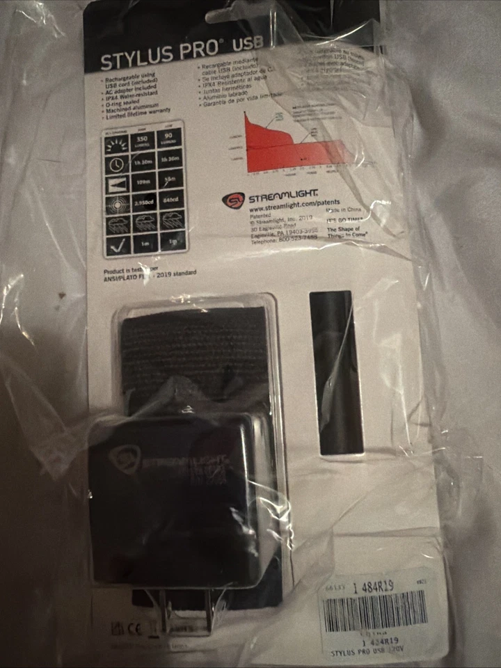 Streamlight Stylus Pro 66133 120V LED Flashlight - Black - Image 2 of 2