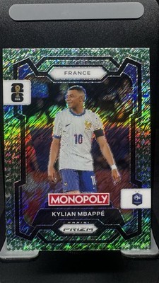 Kylian Mbappe 2026 Monopoly Prizm FIFA World Cup #7 Green Million Shimmer /20