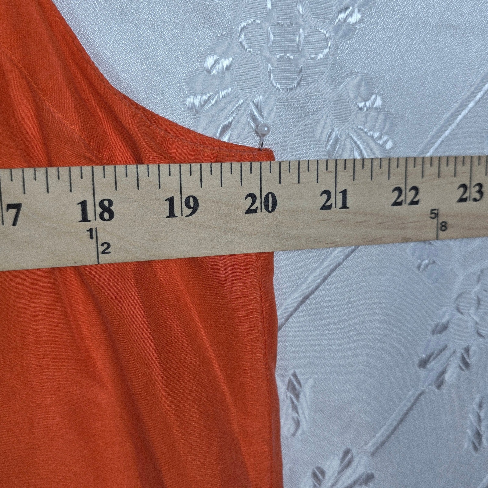 Vintage Niveau Classix 100% Silk Tank Top (L) Shorts (S) Set Orange Women