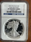 2010 W AMERICAN SILVER EAGLE NGC PF70 ULTRA CAMEO “EARLY RELEASES”