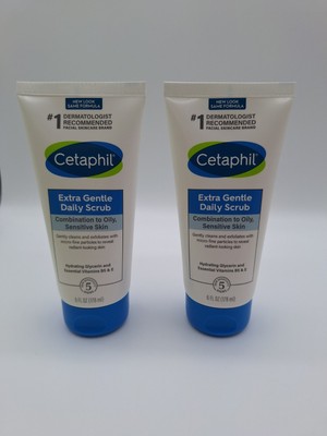 2 Pack Cetaphil Extra Gentle Daily Scrub - 6 fl oz Ea Combo Oily Sensitive Skin