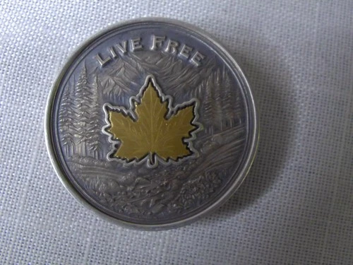 Lucky Rips Live Free Maple Leaf 2.5 Gram Gold & 3 OZ Silver #042