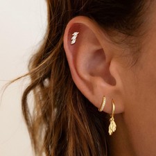 Small Gold Hoop Earrings for Women Set Trendy 14K Gold Plated Hypoallergenic