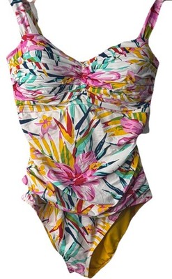 Bleu Rod Beattie one piece Women s Swim Multicolor Tropical Floral Sz. 10 NWT