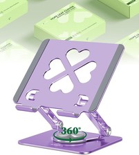 Tablet Stand for iPad,360 Rotating Desktop Holder - Aluminum Adjustable Folda