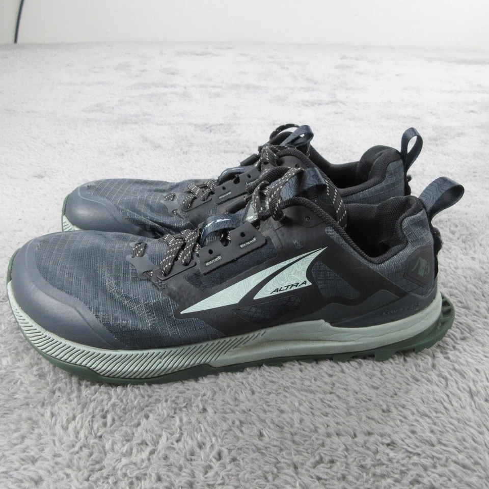 Altra Shoes Womens Size 8 Dark Gray Green Trail Running Lace Up Mesh Lone Peak 8 - Image 2 of 4