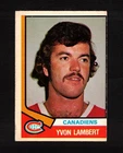 1974-75 YVON LAMBERT #342 ROOKIE OPC Montreal Canadiens Star NHL Hockey Card RC