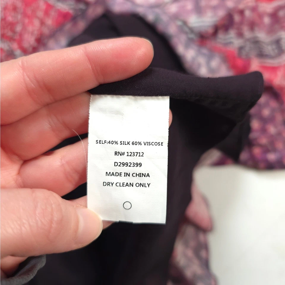 Rory Beca 迷你衬衫连衣裙弹性磨砂腰女式 M 码丝绸混纺  — 第 4/4 张图片