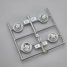 Polar Lights 1/25 Speed Racer Mach 5 Parts Kit Bash Chrome Wheels