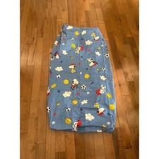 Peanuts Snoopy Woodstock Blue. Nursery Crib Sheet Scccer Football Baseball