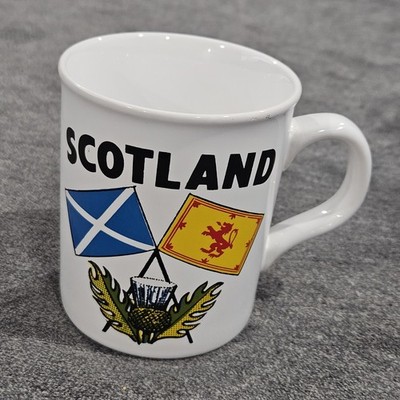 Vintage Scotland Coffee Mug Flag Saltire Royal Standard Ceramic Mug Souvenir