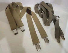 Suspenders Mens Beige Solid LOT OF 2