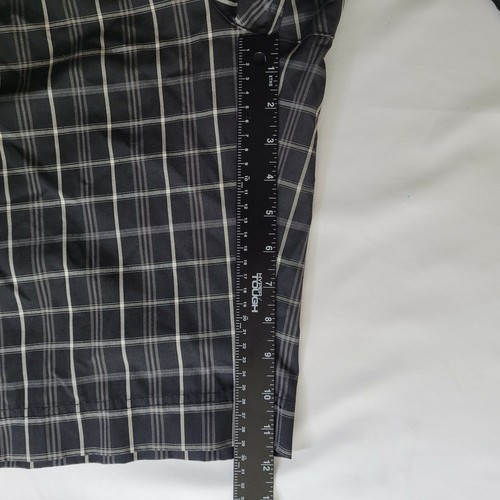 Pantaloncini Adidas Uomo Taglia 38 Sportivi Chino Golf Nero Grigio Plaid Performance Logo - Foto 10 di 10