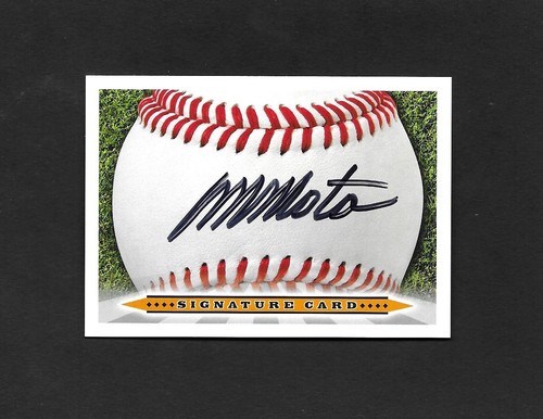 Manny Mota Signed Autograph Baseball Signature Card Dodgers AUTO
