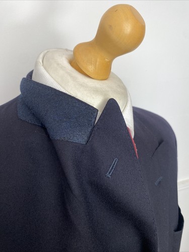 Chaqueta Blazer Militar DAKS (40R) Doble Pecho Pico Azul Marino + Botón Dorado En muy buena condición - Imagen 12 de 22
