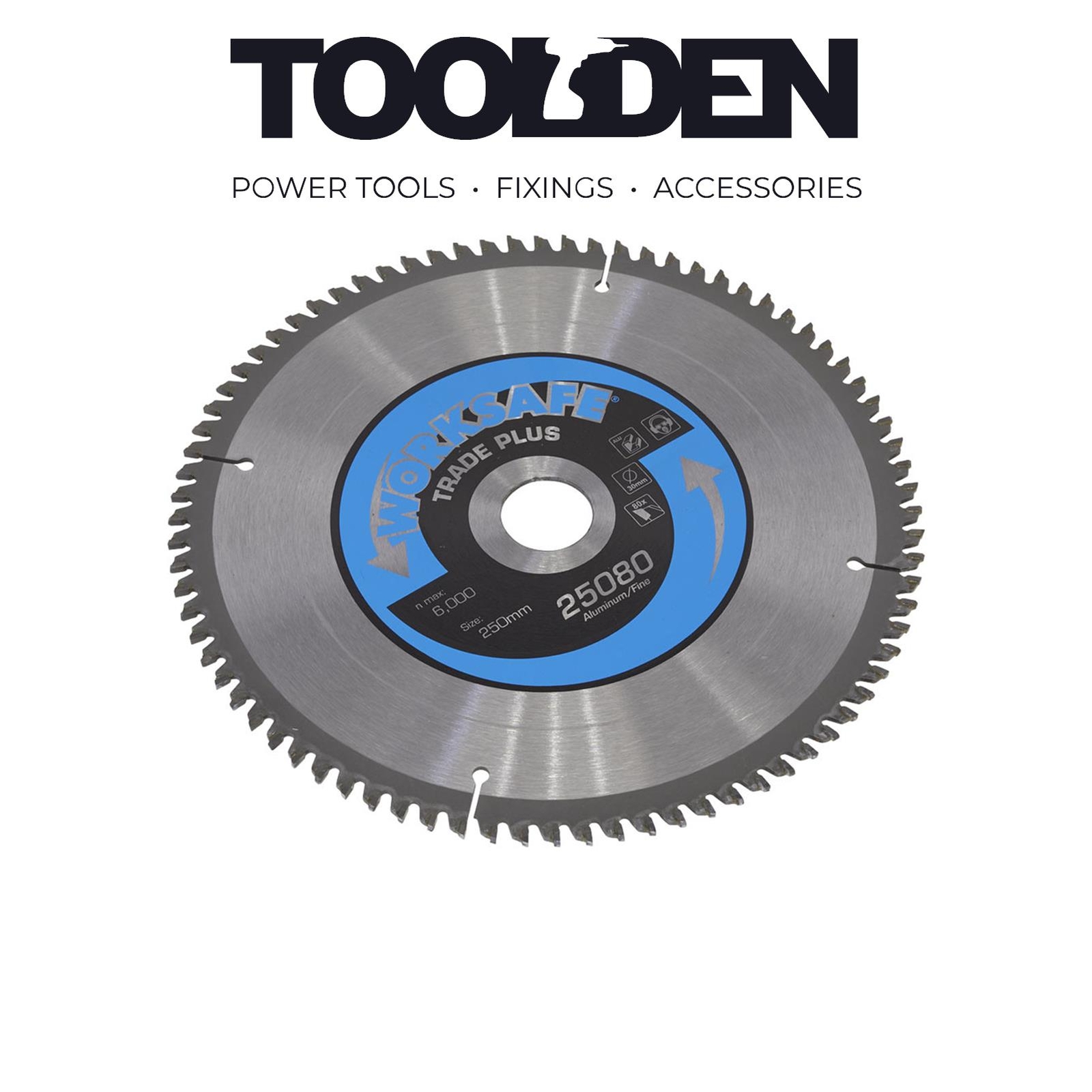 Sealey 25080/Ali 250 x 30mm 80T Aluminium Cutting TCT Saw Blade