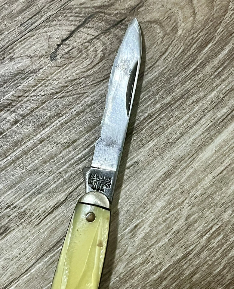 Navaja de bolsillo plegable vintage CAMILLUS 43, 2 hojas (1 lima y 1 cuchillo) Foto 3 de 4