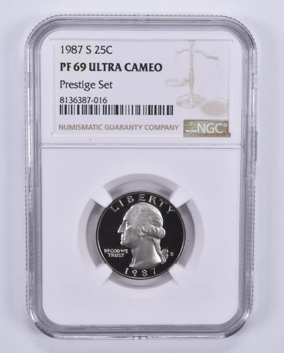 1987-S Washington Quarter Prestige Set PF69 UCAM NGC Brown Label