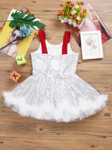 Kids Girl's Leotard Birthday Sundress Roller Dress Stage Tutu Dresses Ballet - Picture 28 of 41