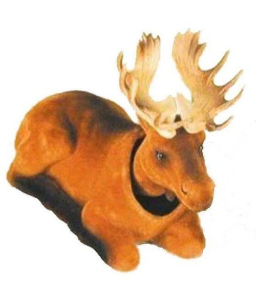 2 Moose Bobbing Heads Moving Bobble Head Animal Wild Car Dash Novelty