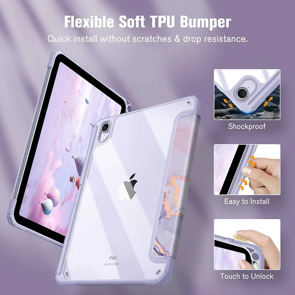 Hybrid Slim Case for iPad Mini 7 (A17 Pro) 2024 / iPad Mini 6 2021 Clear Cover - Image 4 of 4