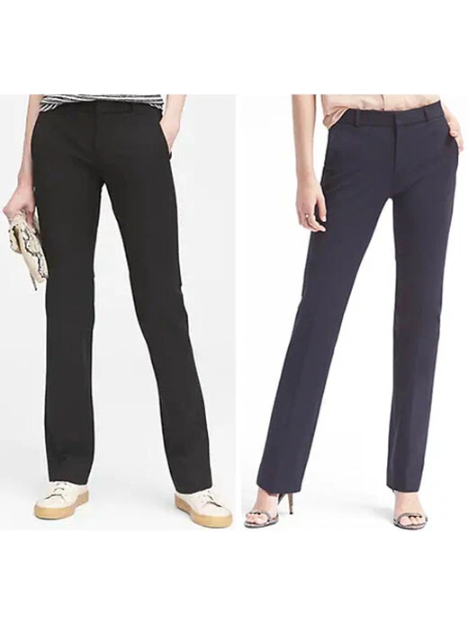 Pantalon Noir Plat Femme Banana Republic Taille 4R - État Très Bon Occasion
