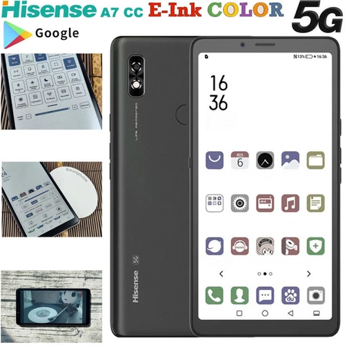 5G Hisense A7 CC Color E Ink Screen Global Android 10 Phone eBook Reader Mobile