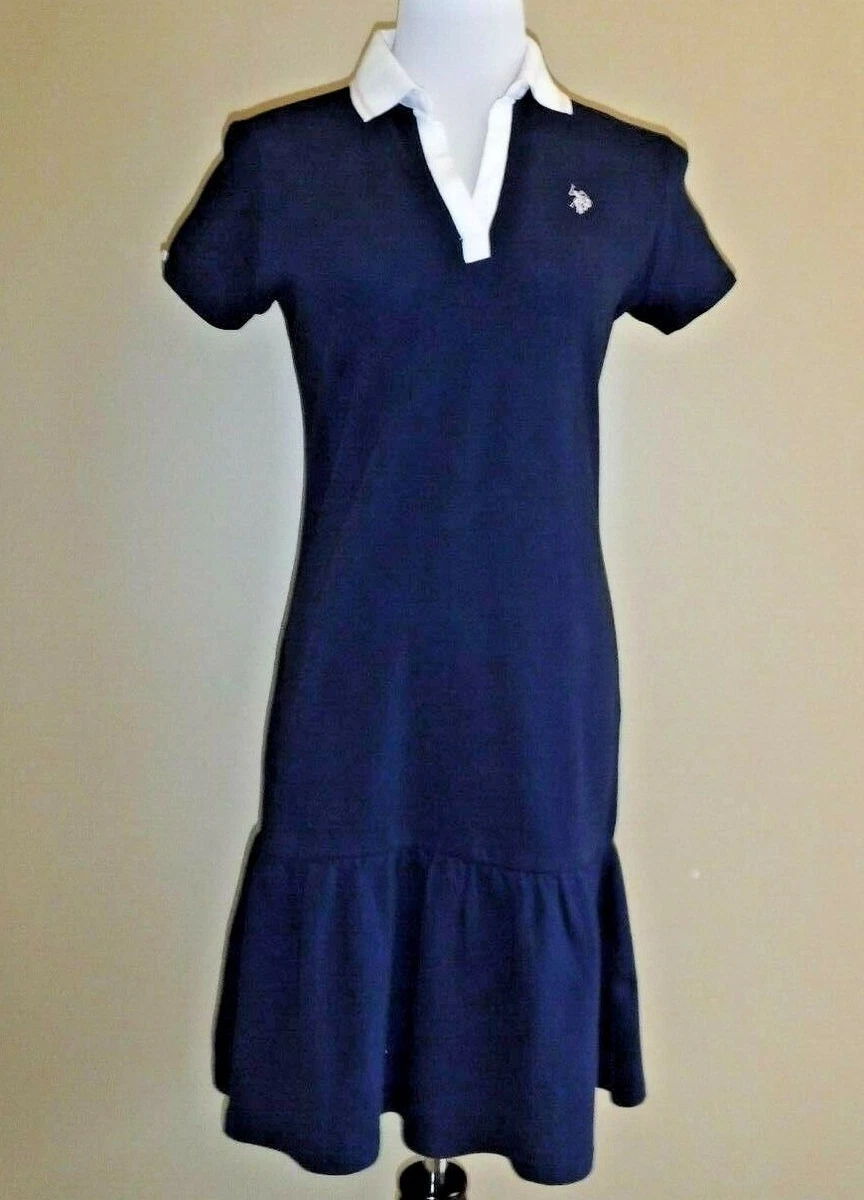 Navy blue polo dress cheap