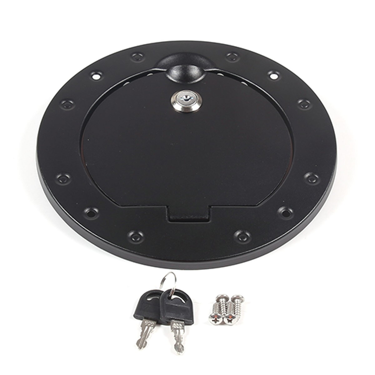 Aluminum Alloy Fuel Tank Door Cover Replacement With Lock Fits