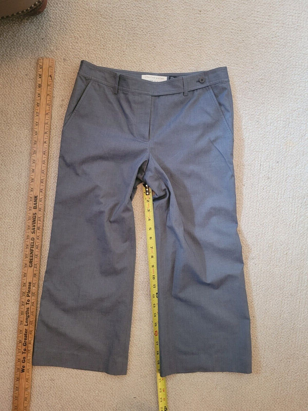 Charles Nolan new york gray wide leg capri pants women size 6