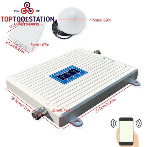 Mobile Phone Signal Repeater Booster 900/1800/2100 Band 3G 4G Amplifier GSM DCS - Photo 2 sur 12