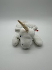 Ty Beanie Babies 1993 8 Inch Mystic The White Unicorn Pink Horn Plush Toy 