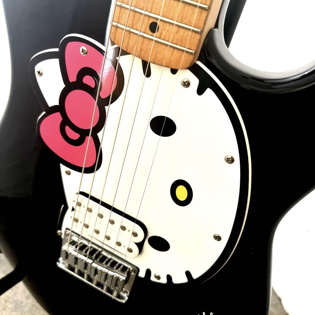 Electric Guitar Stratocaster Squier × HELLO KITTY Black Used Electric Guitar Stratocaster Squier × HELLO KITTY Black Used