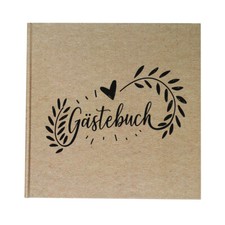 Gästebuch Boho kraft schwarz Hochzeit Hochzeitsalbum Vintage Kraftpapier