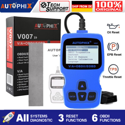  2025 Autophix V007 OBD2 Diagnosegerät Fehler Ausleseger EPB Öl für VAG Audi VW