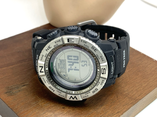 Casio Pro Trek Men's Watch PRW-3500 Solar Triple Sensor Digital Black Resin 3414 - Picture 8 of 14