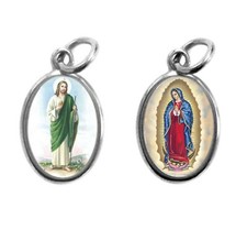 12 Piezas Nuestra Señora Guadalupe San Judas Colgante Dije Medalla San Judas Medalla Italiana