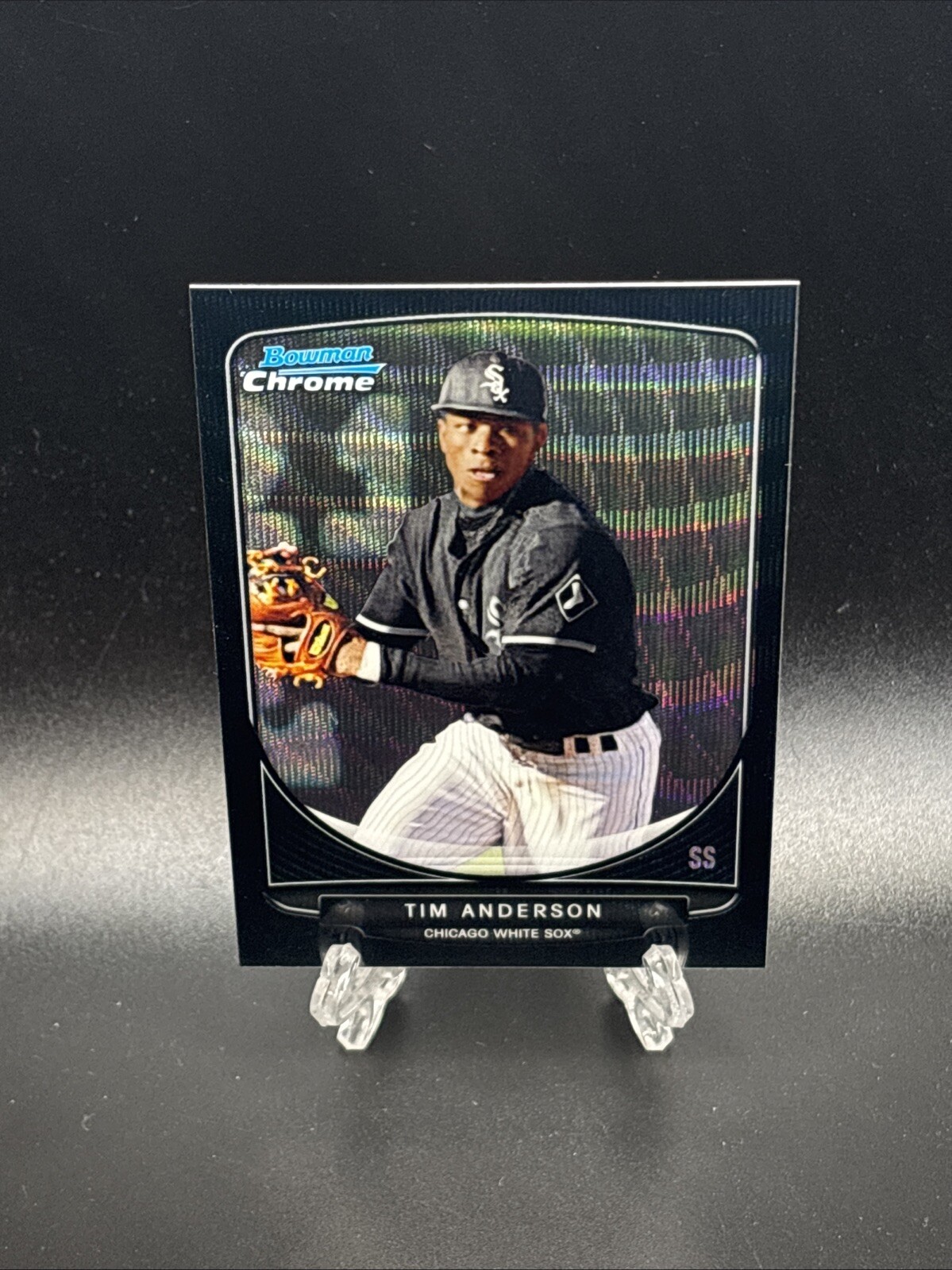 2013 Bowman Chrome Draft Picks Tim Anderson Black Wave Refractor Card #BDPP13