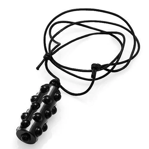 COLLAR COLGANTE LALIQUE MOSSI PLATA ESTERLINA 925 NEGRO CABUJÓN CRISTAL Foto 2 de 3