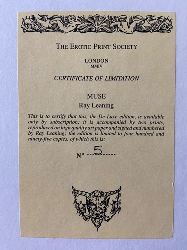 Muse The Art Of Ray Leaning Erotic Print Society L/E No.5 Of 950 584G - Imagen 4 de 6